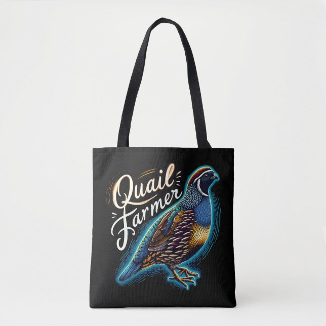 Bolso De Tela Grangero de codornices (Anverso)