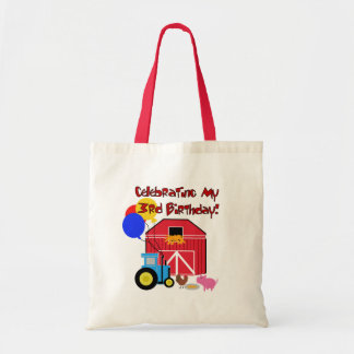 Bolso De Tela Granja 3 camisetas de cumpleaños y regalos