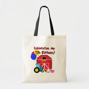 Bolso De Tela Granja 5 camisetas de cumpleaños y regalos