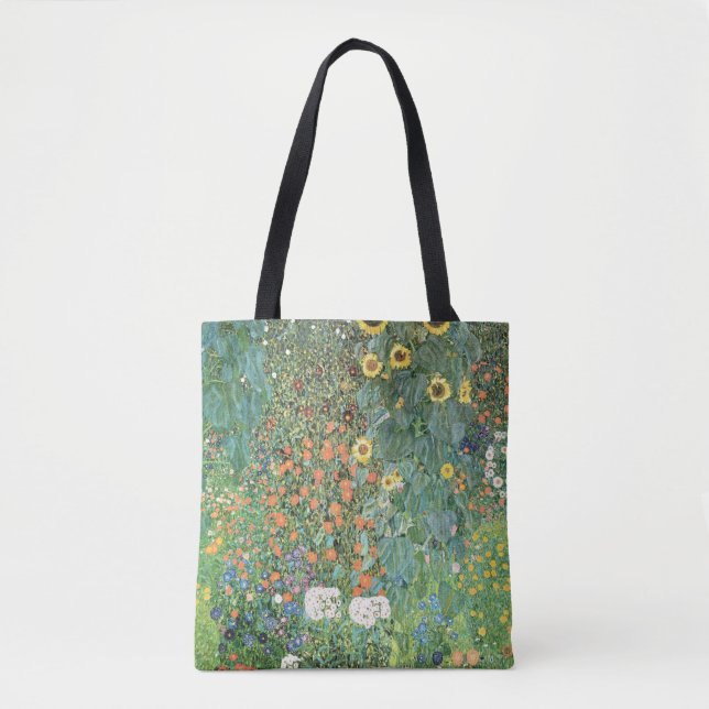 Bolso De Tela Granja con girasoles de Gustav Klimt (Anverso)
