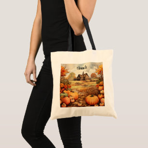 Bolso De Tela Granja de calabaza cosecha cosecha Acción de Graci