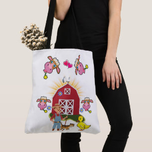 Bolso De Tela Granja de campo blanca Tote Bag
