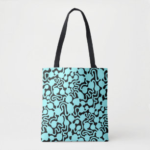 Bolso De Tela Granja de hormiga perpetua v2 - Azul helado en neg