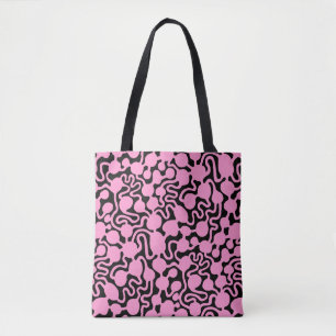 Bolso De Tela Granja de hormiga perpetua v2 - Rosa en negro
