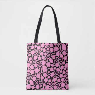 Bolso De Tela Granja de hormiga perpetua v2 - Rosa en negro
