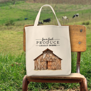 Bolso De Tela Granja de productos frescos de la cosecha local Gu