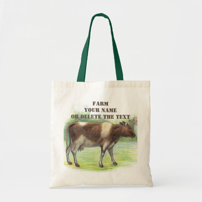 Bolso De Tela Granja de vacas  (Frente)