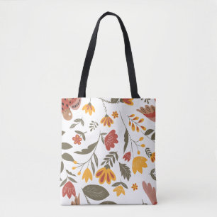 Bolso De Tela Granja moderna de arte folclórico otoño florals ot
