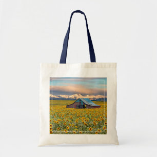 Bolso De Tela Granjas   Campo de girasol