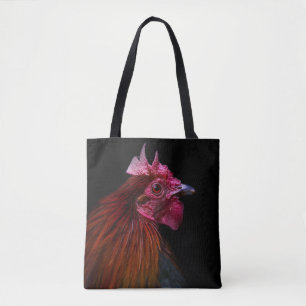 Bolso De Tela Granjas Disparo de cabeza de gallo