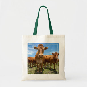 Bolso De Tela Granjas Grupo Vaca Marrón
