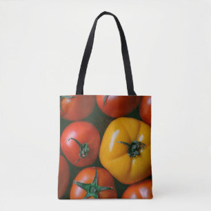 Bolso De Tela Granjas Tomates rojos y amarillos brillantes