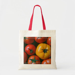 Bolso De Tela Granjas   Tomates rojos y amarillos brillantes