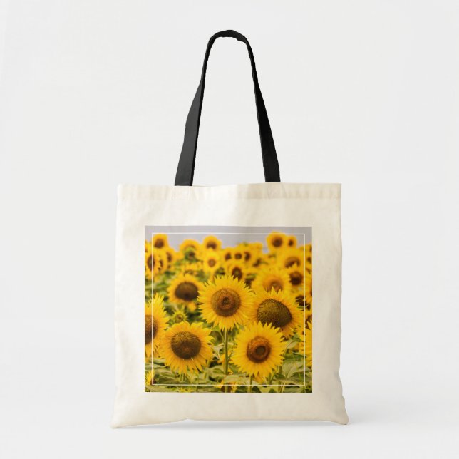 Bolso De Tela Granjas | Un Campo De Girasol (Frente)
