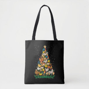 Bolso De Tela Granjero de pollo de pollo de navidad