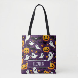 Bolso De Tela Granjero Halloween Bats Calabaza Fantasma Fiesta
