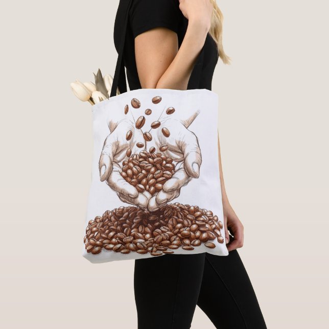 Bolso De Tela Grano de café (Detalle)