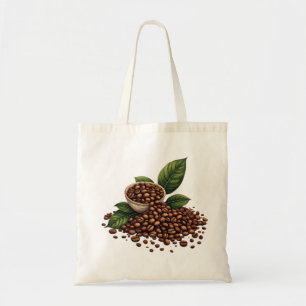 Bolso De Tela Granos y hojas de café