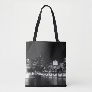 Bolso De Tela Grant Park Chicago Grayscale