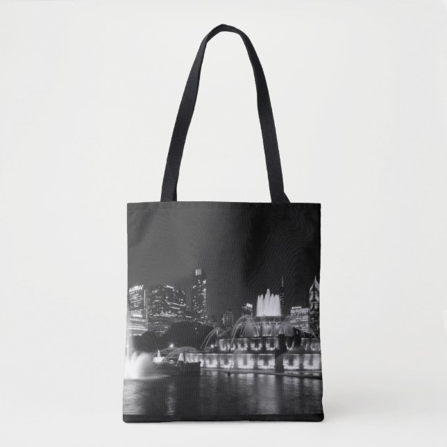 Bolso De Tela Grant Park Chicago Grayscale (Anverso)