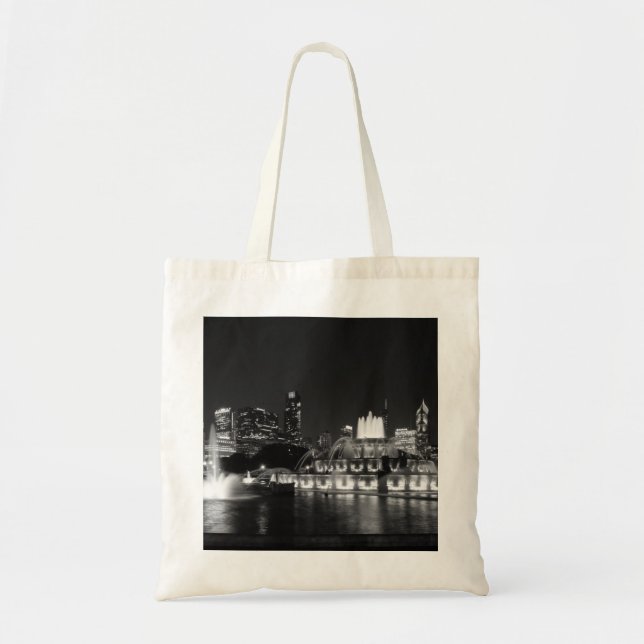 Bolso De Tela Grant Park Chicago Grayscale (Frente)