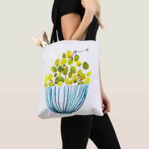 Bolso De Tela Grasas acuarela linda fruta