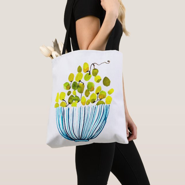 Bolso De Tela Grasas acuarela linda fruta (Detalle)