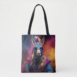 Bolso De Tela Grasas azules de burro