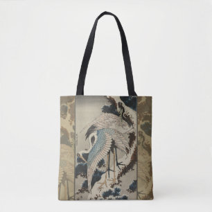 Bolso De Tela Grasas en una nieve cubierta Hokusai