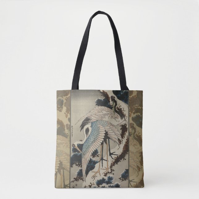 Bolso De Tela Grasas en una nieve cubierta Hokusai (Anverso)