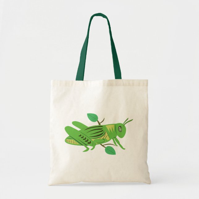 Bolso De Tela Grasshopper verde (Frente)