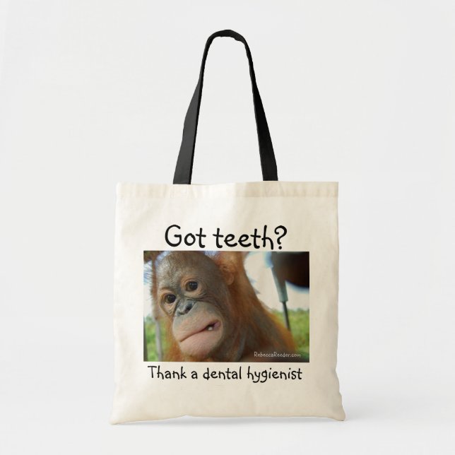 Bolso De Tela Gratitud dental del dentista (Frente)