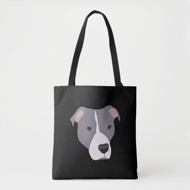 Bolso De Tela Gray Pitbull (Anverso)