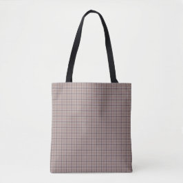 Bolso De Tela Gray Rose Plaid Classic Pattern