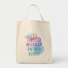 Bolso De Tela Great Lakes Simple Text Mitten State Tote Bag