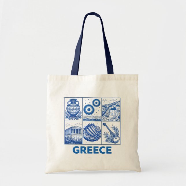 Bolso De Tela Grecia (Frente)