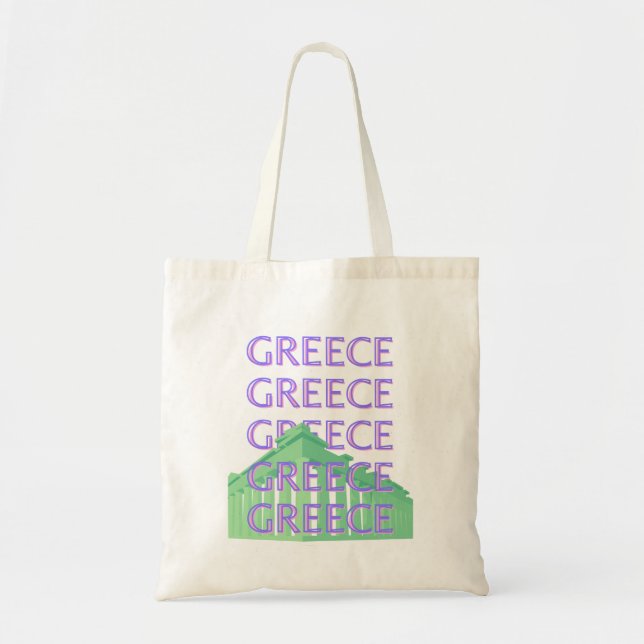 Bolso De Tela Grecia, arte de viajes en Atenas (Frente)