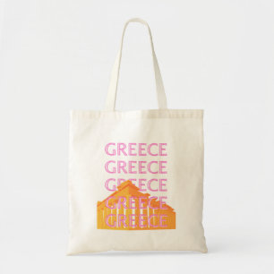 Bolso De Tela Grecia, arte de viajes, rosa