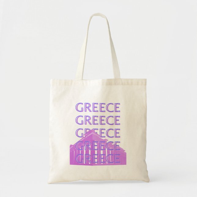 Bolso De Tela Grecia, Atenas Viajes Arte, Viajes Retro (Frente)
