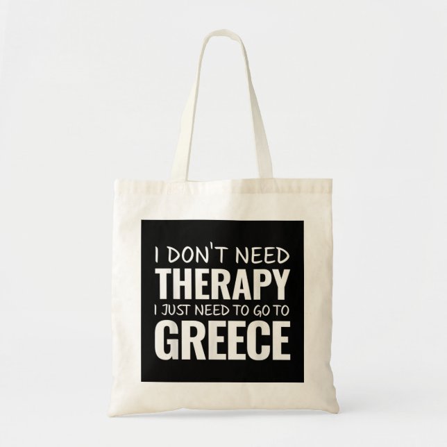 Bolso De Tela Grecia por regalo de recuerdo griego para un viaje (Frente)