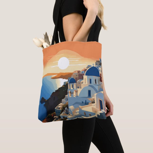 BOLSO DE TELA GRECIA SANTORINI #1 (Detalle)