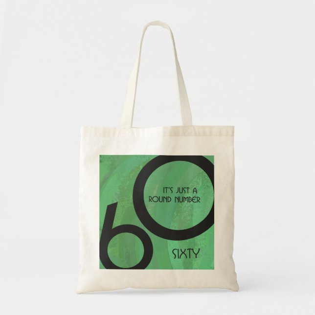 Bolso De Tela Green 60 Decade Birthday (Frente)