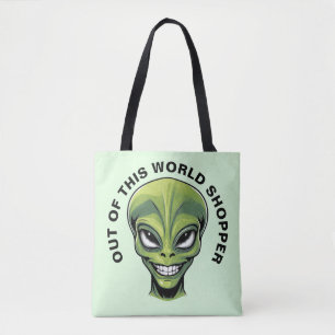 Bolso De Tela Green Alien Head