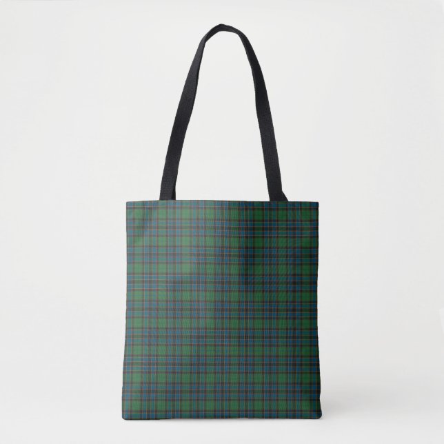 Bolso De Tela Green Blue Orange Plaid Tartan Tote Bag (Anverso)