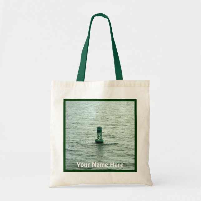 Bolso De Tela Green Buoy Channel Marker Personalized (Frente)