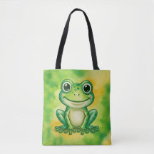 Green cute frog