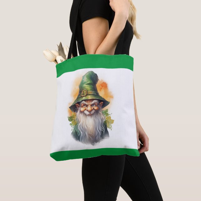 Bolso De Tela Green Garden Gnome 3 (Detalle)