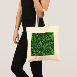 Bolso De Tela Green Paisley Ivy: