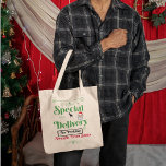 Bolso De Tela Green Santa Sack North Pole Deer Merry Christmas<br><div class="desc">Green Santa Sack North Pole Deer Merry Christmas</div>