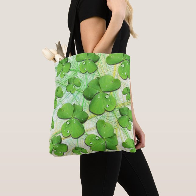 Bolso De Tela Green Shamrock St Patrick's iPhone 5 Funda-Mate (Detalle)